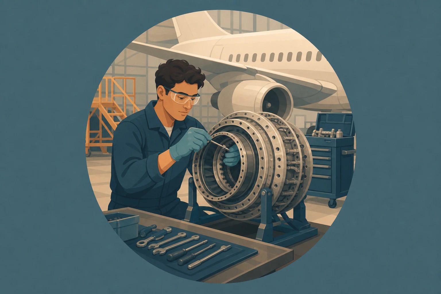 Illustration pour un CV de Ajusteur aéronautique
