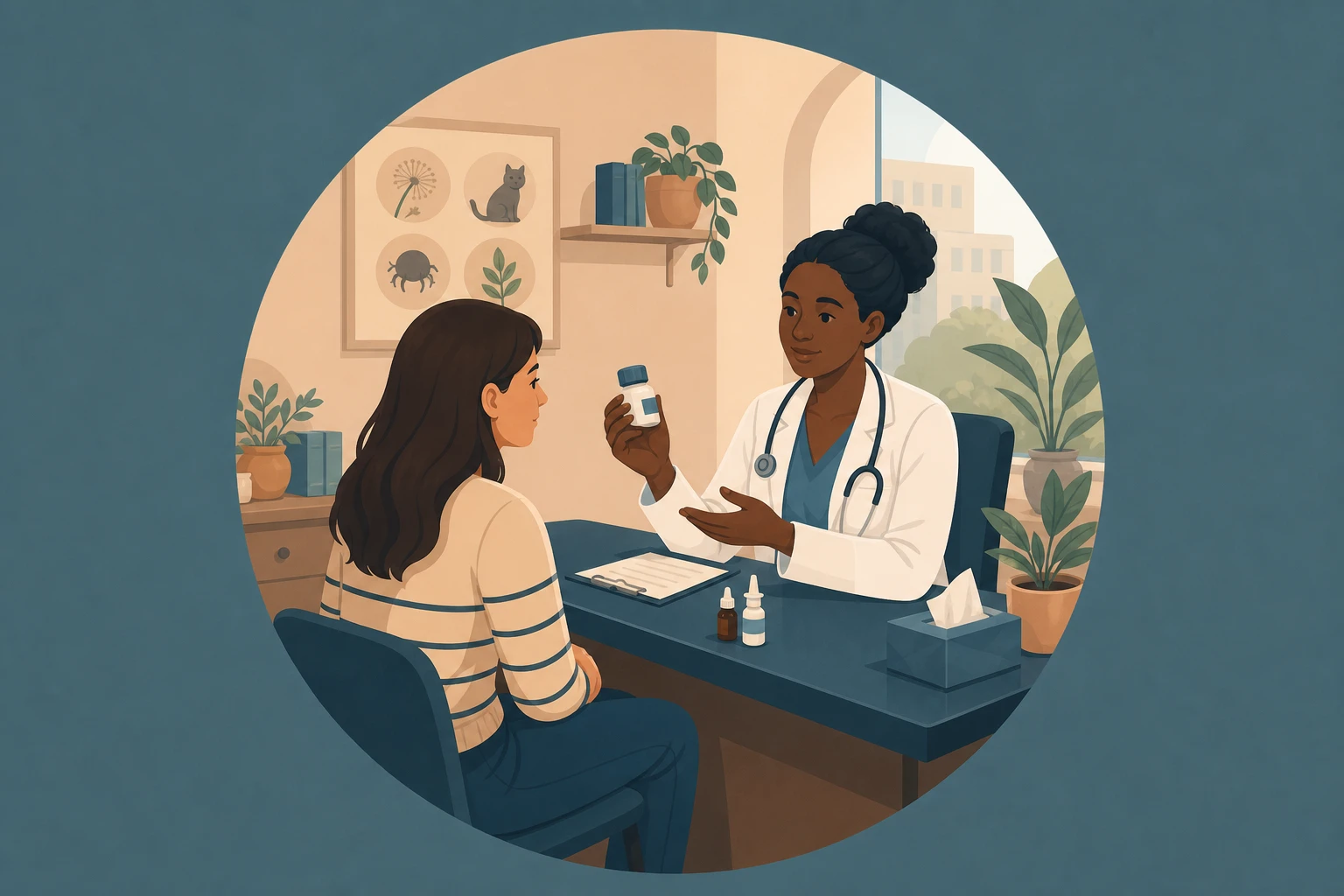 Illustration pour un CV de Allergologue