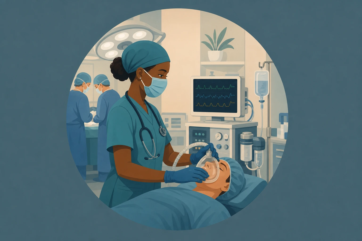 Illustration pour un CV de Anesthésiste