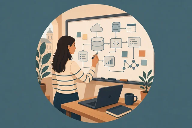 Illustration pour un CV de Architecte data