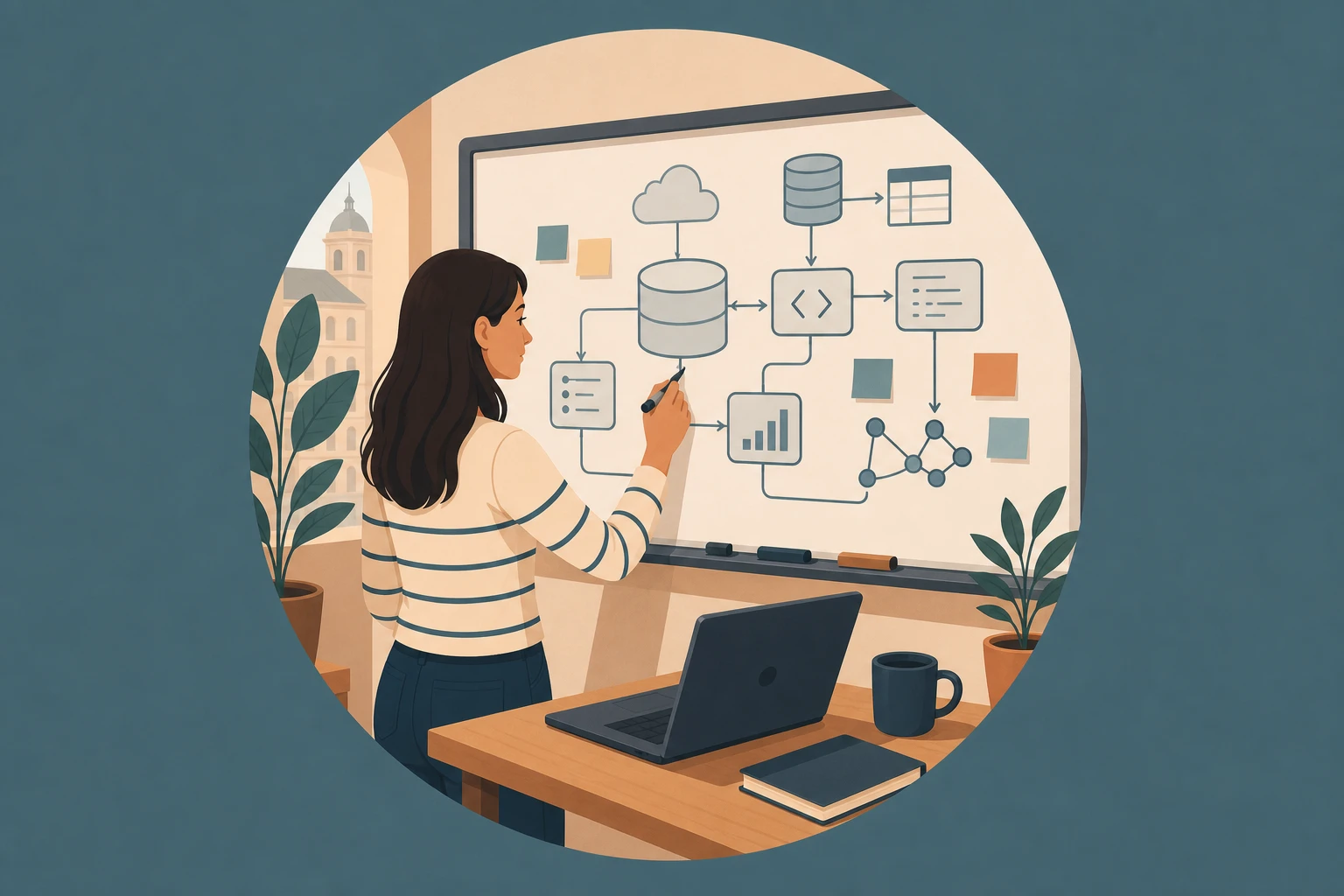 Illustration pour un CV de Architecte data