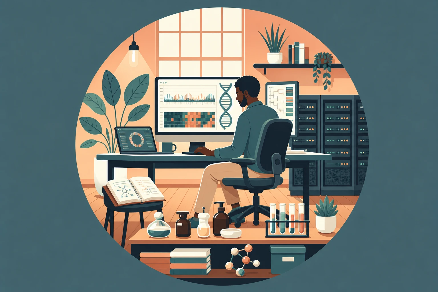 Illustration pour un CV de Bioinformaticien