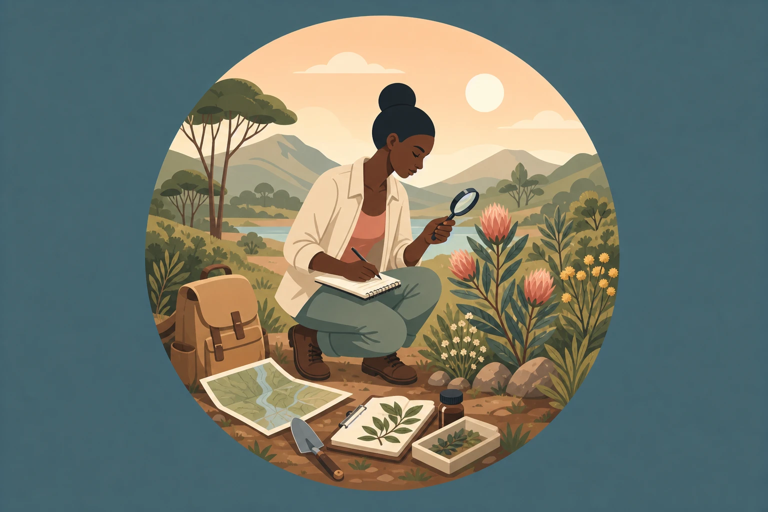 Illustration pour un CV de Botaniste