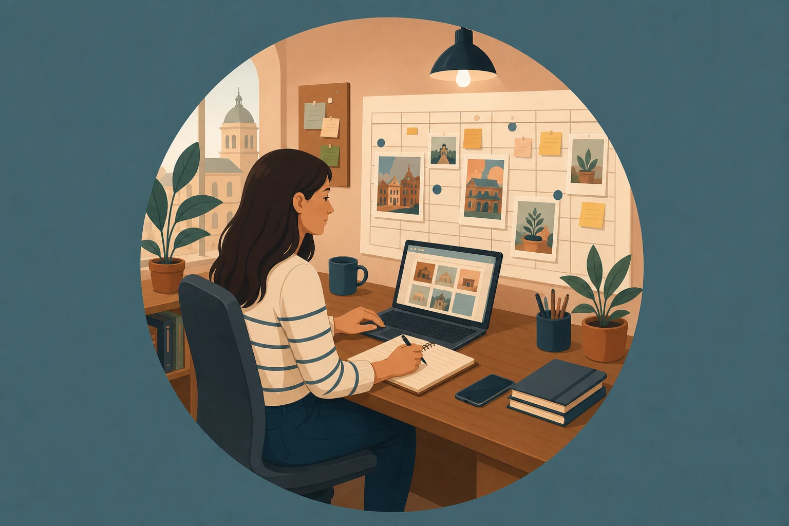 Illustration pour un CV de Brand content manager