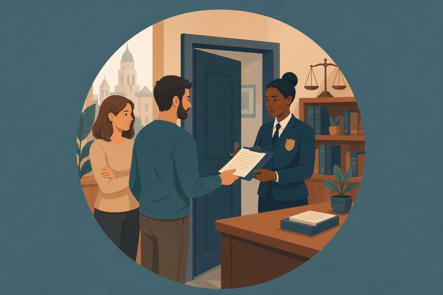 Illustration pour un CV de Clerc d'huissier