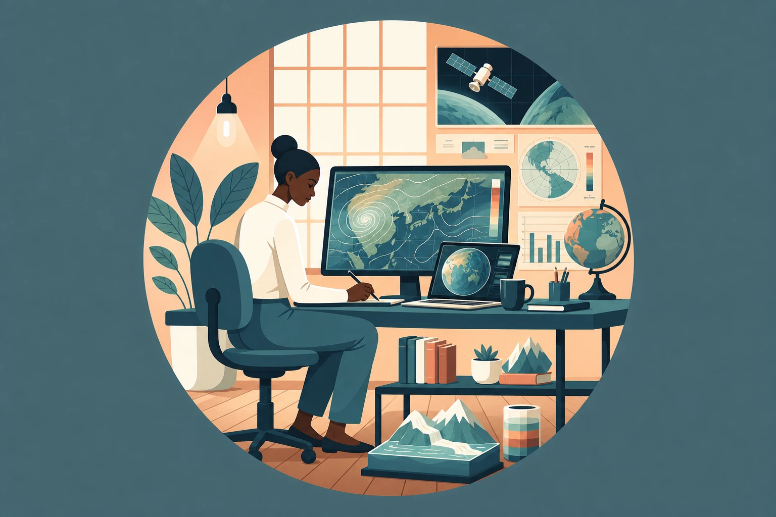 Illustration pour un CV de Climatologue