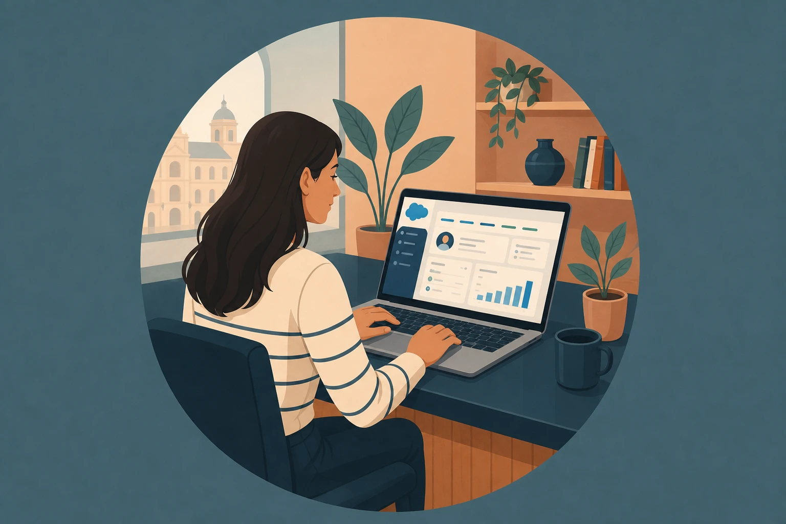 Illustration pour un CV de Consultant Salesforce