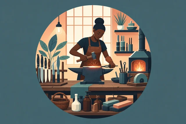 Illustration pour un CV de Coutelier