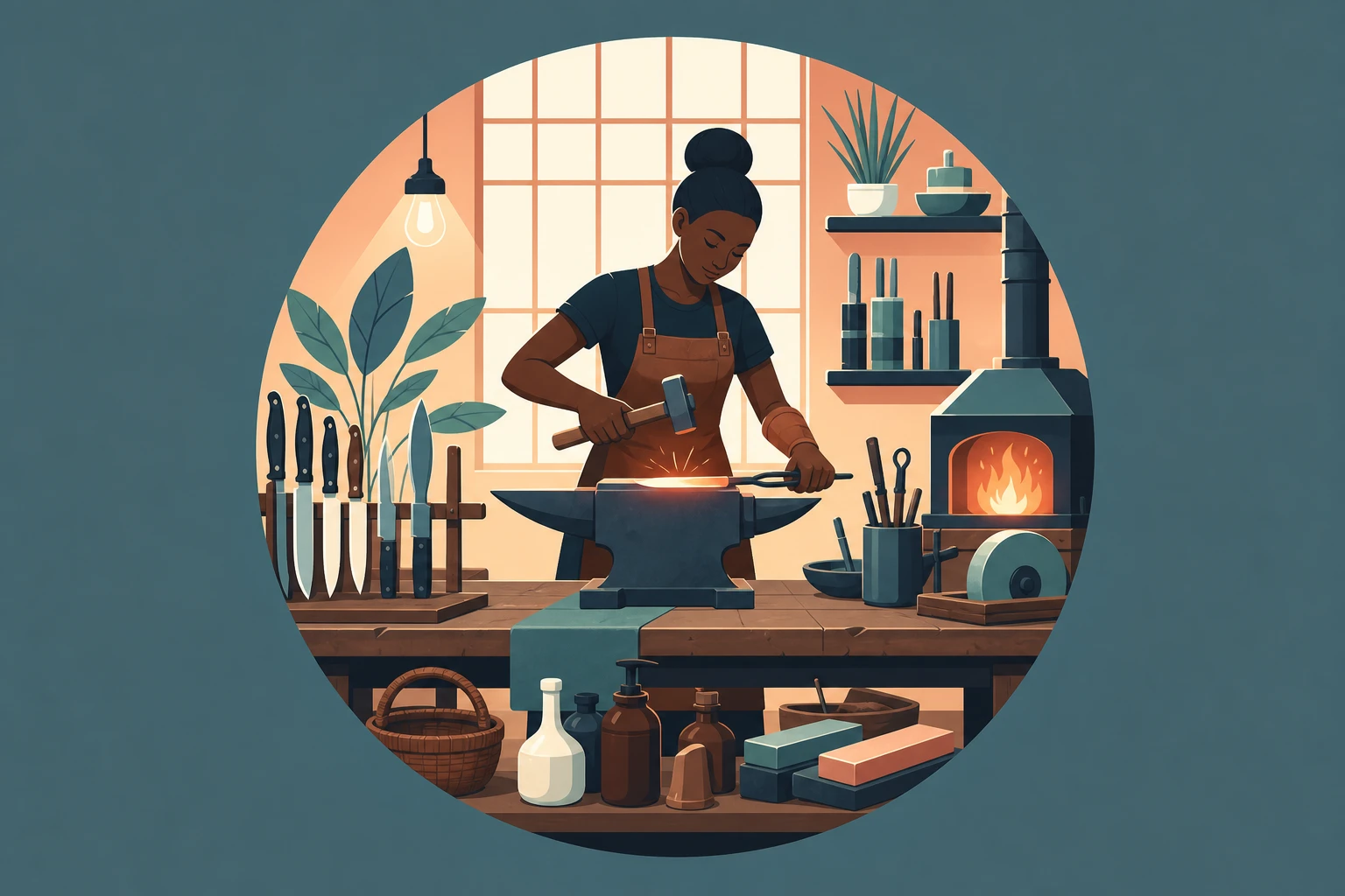 Illustration pour un CV de Coutelier