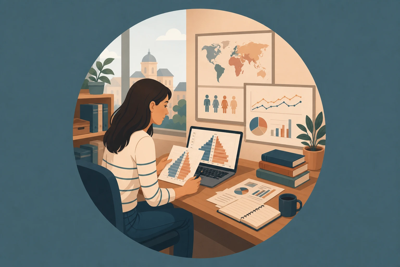 Illustration pour un CV de Démographe
