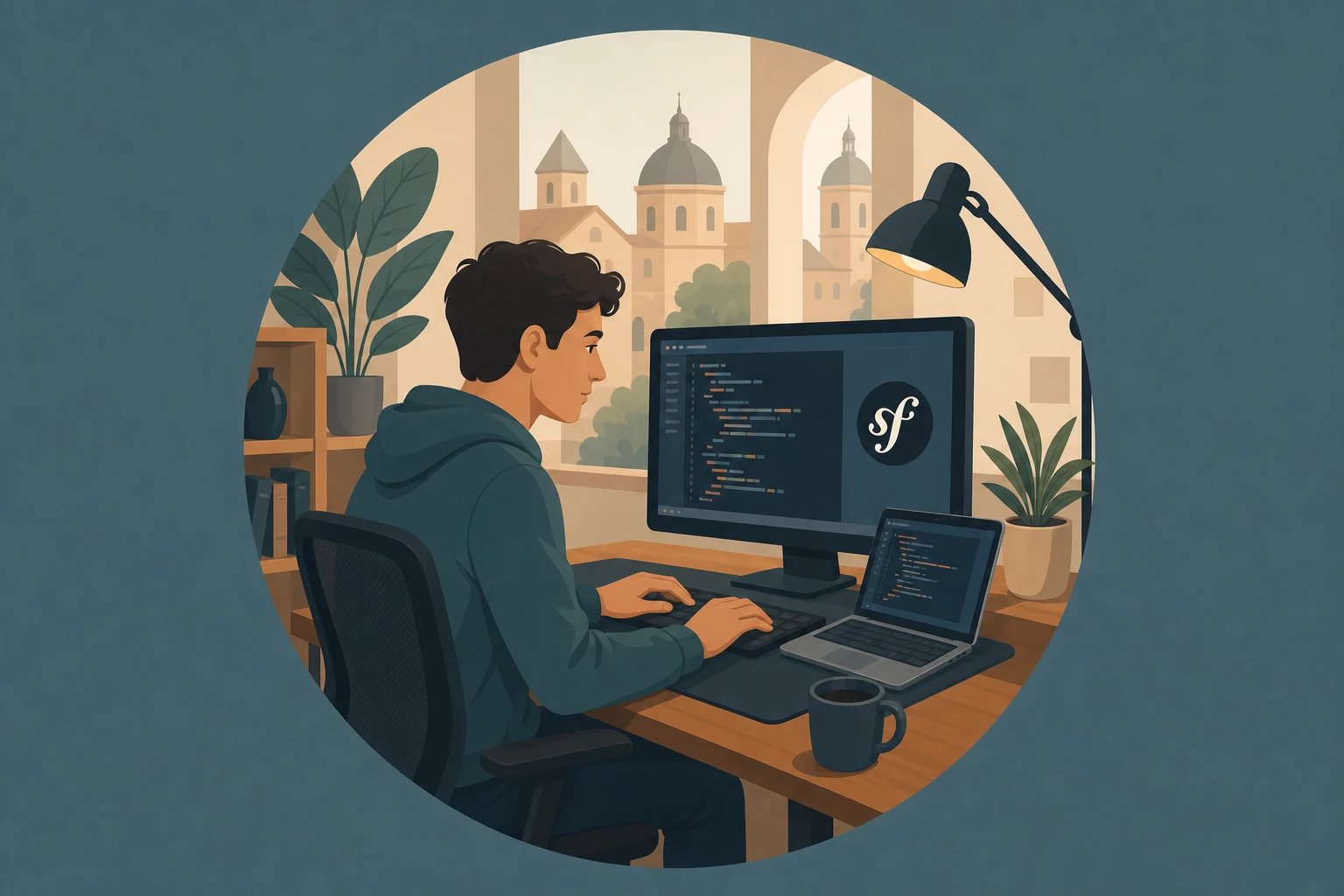 Illustration pour un CV de Développeur Symfony