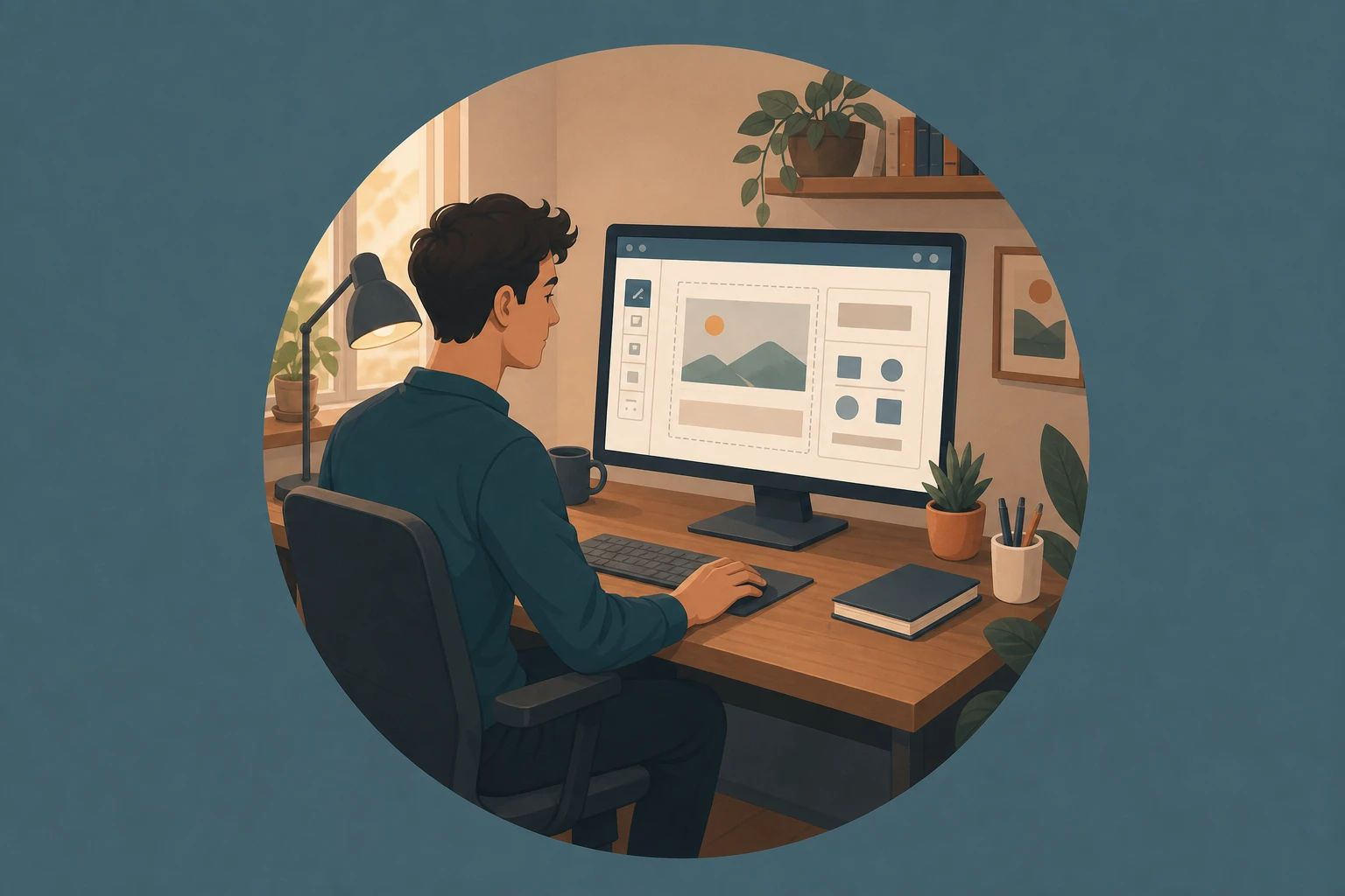 Illustration pour un CV de Développeur WordPress