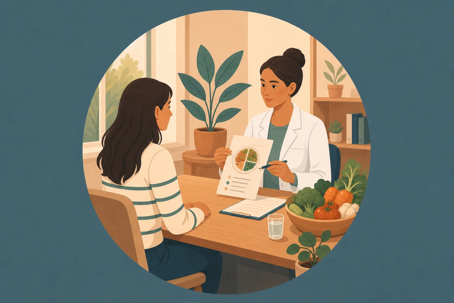 Illustration pour un CV de Diététicien