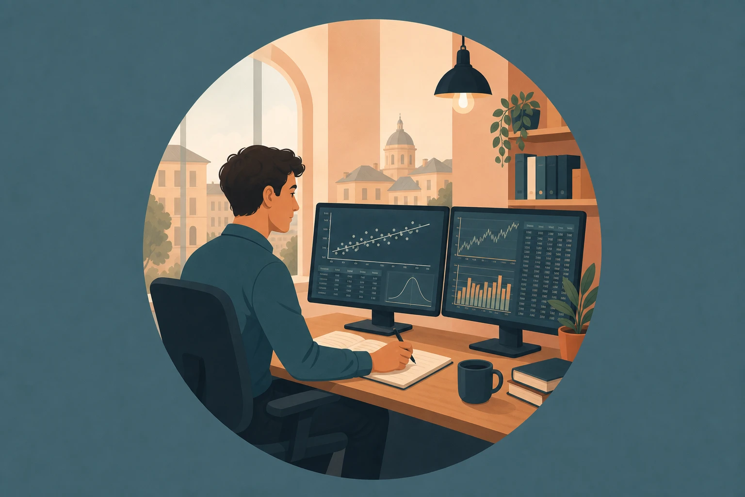 Illustration pour un CV de Economètre