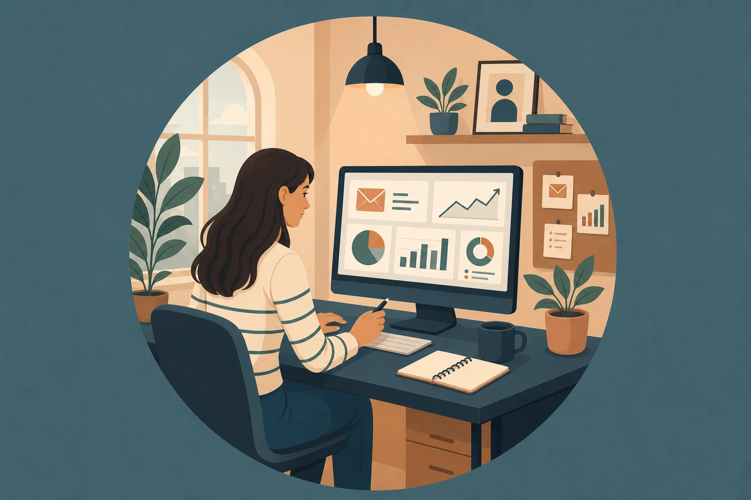 Illustration pour un CV de Email marketer