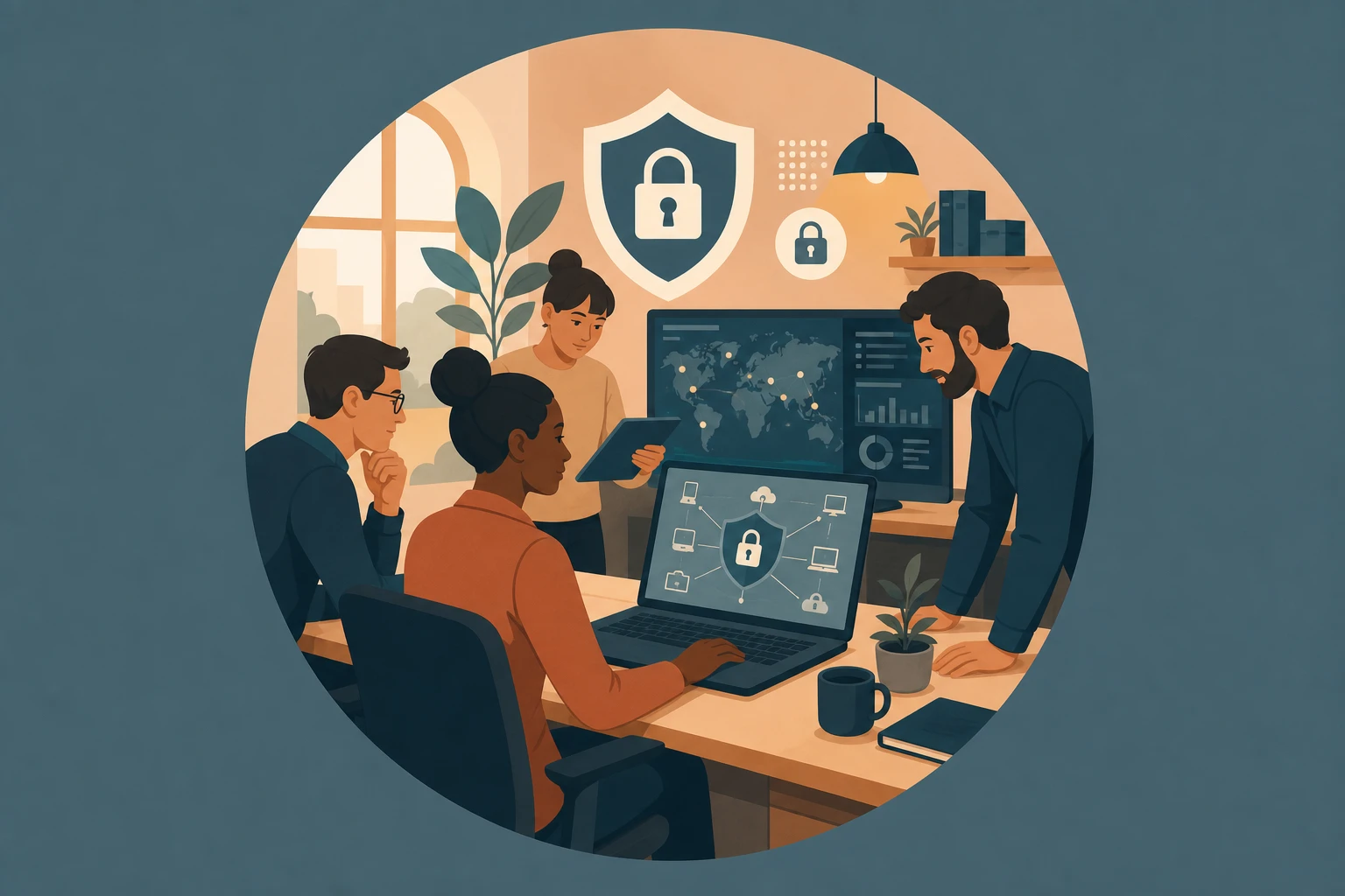 Illustration pour un CV de Expert cybersécurité