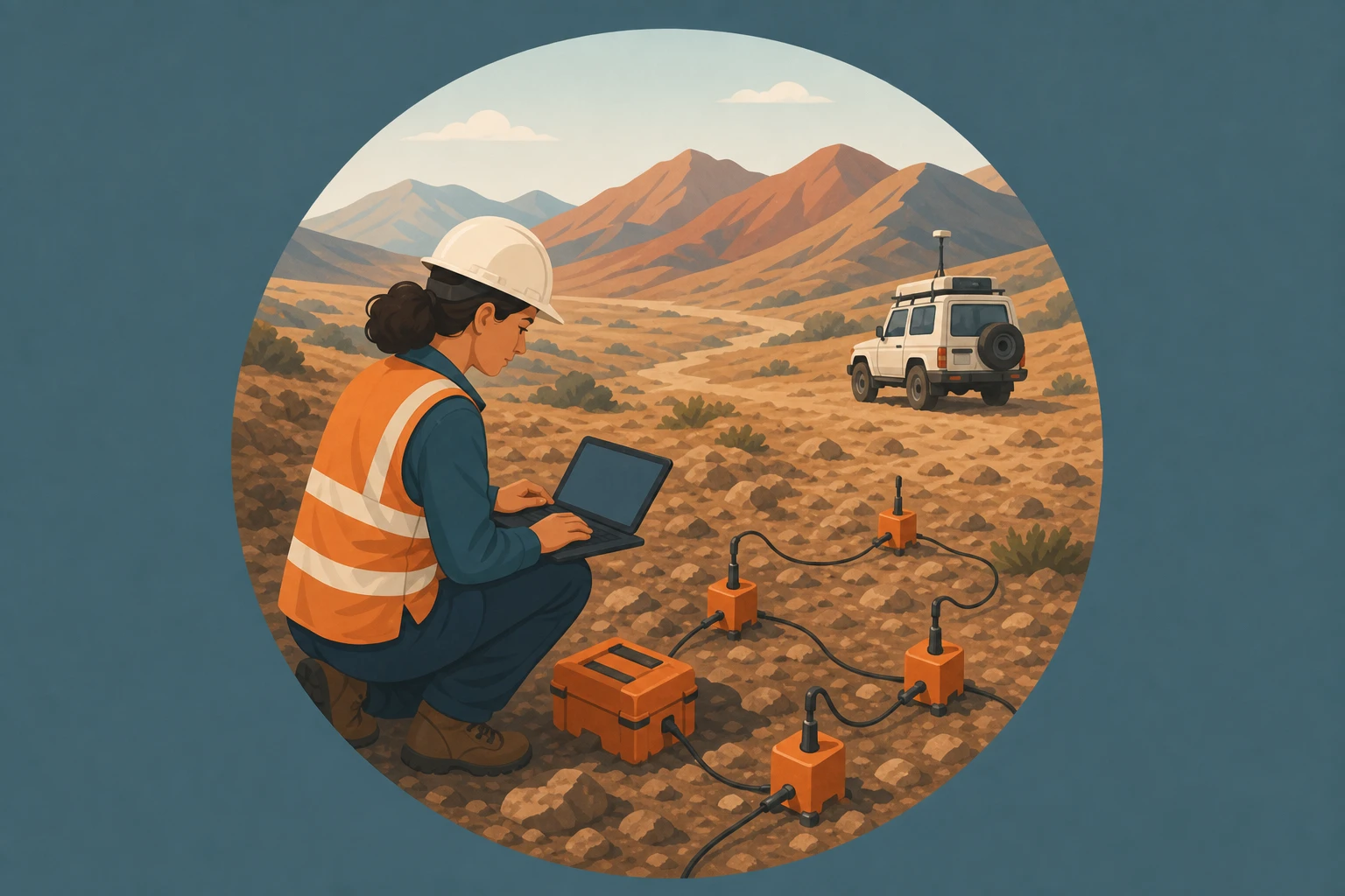 Illustration pour un CV de Géophysicien