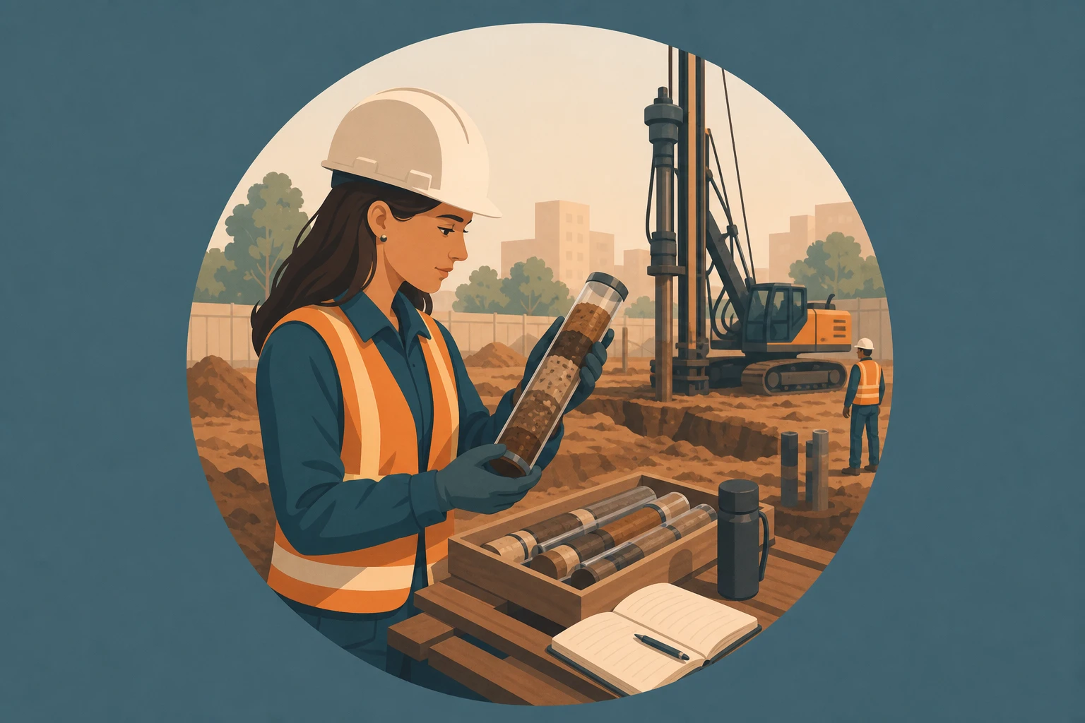 Illustration pour un CV de Géotechnicien