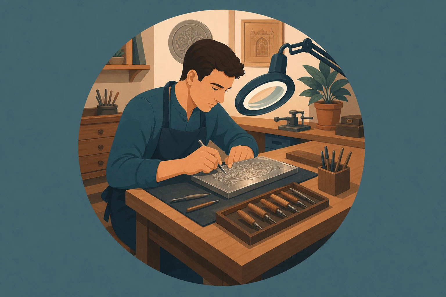 Illustration pour un CV de Graveur