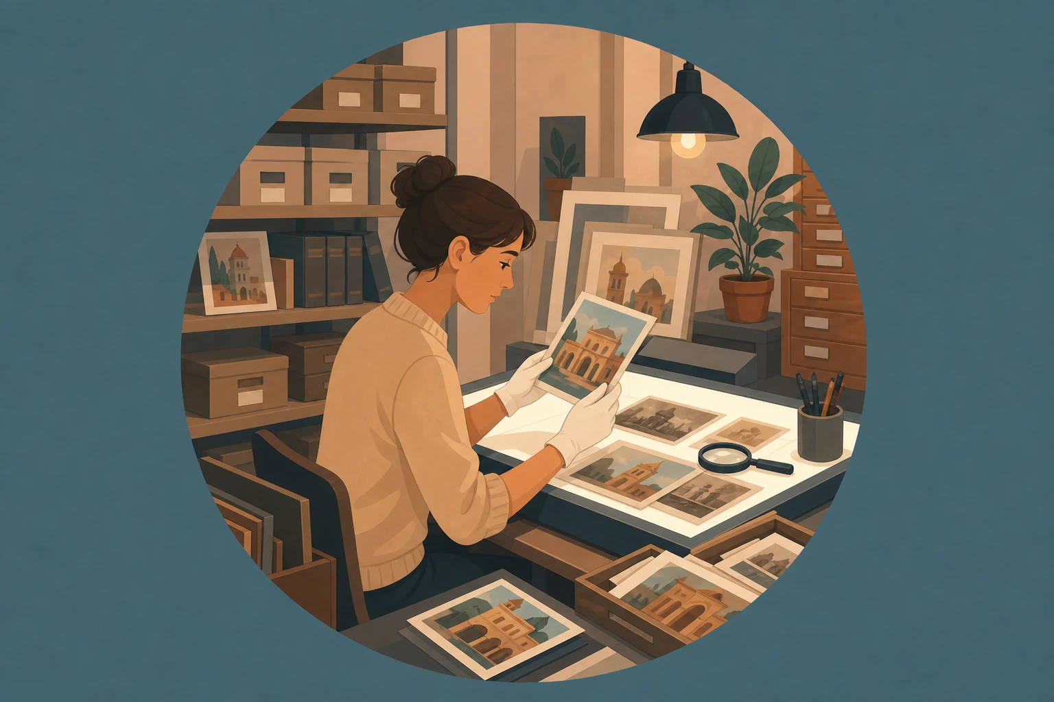 Illustration pour un CV de Iconographe