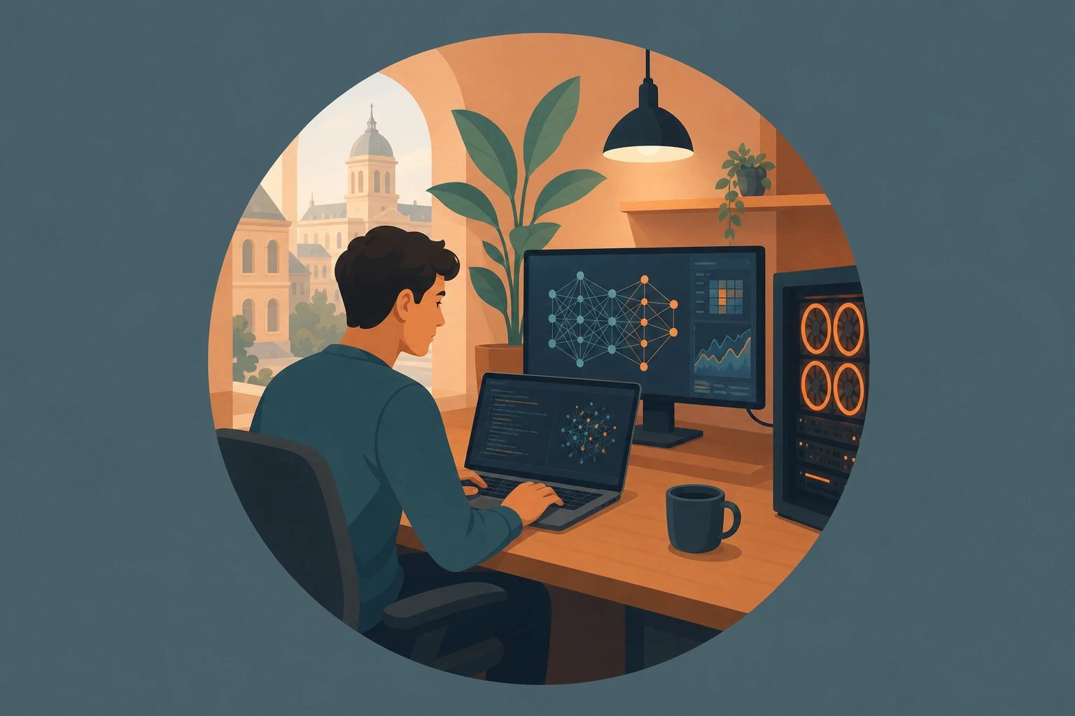 Illustration pour un CV de Ingénieur IA