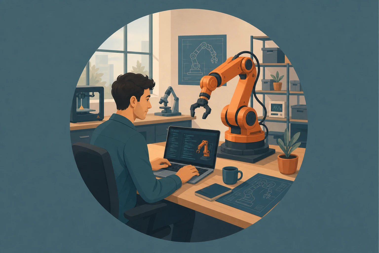 Illustration pour un CV de Ingénieur robotique
