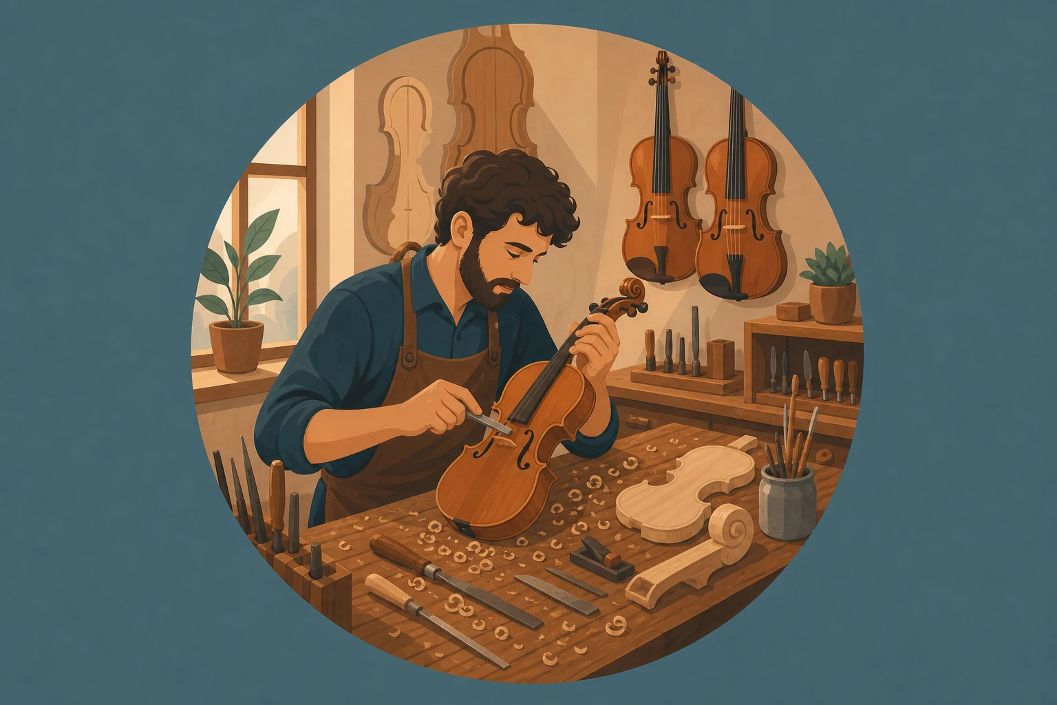 Illustration pour un CV de Luthier