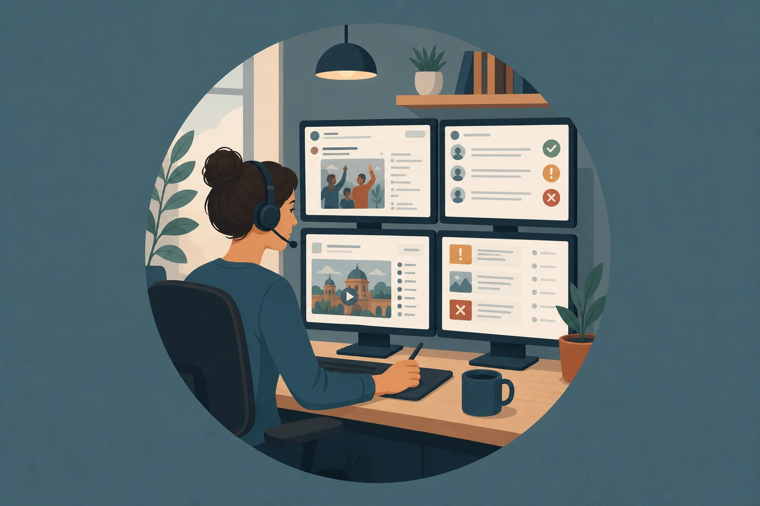 Illustration pour un CV de Modérateur web