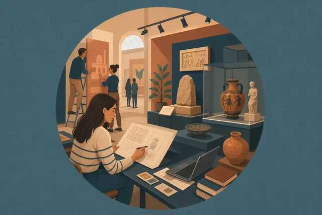 Illustration pour un CV de Muséographe