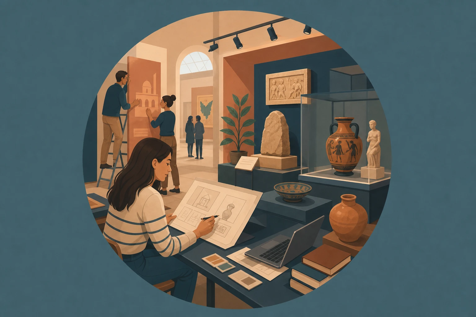 Illustration pour un CV de Muséographe