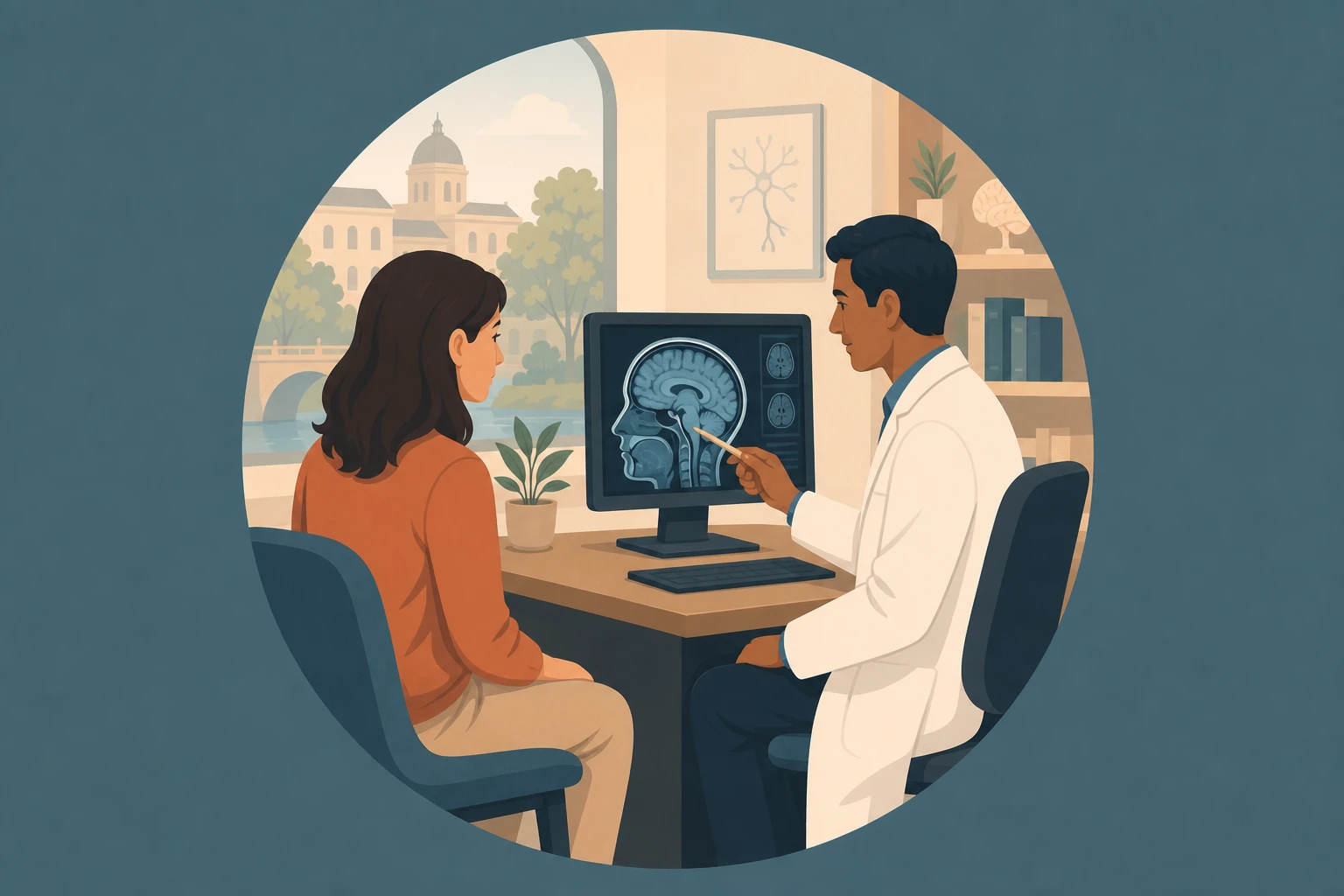 Illustration pour un CV de Neurologue