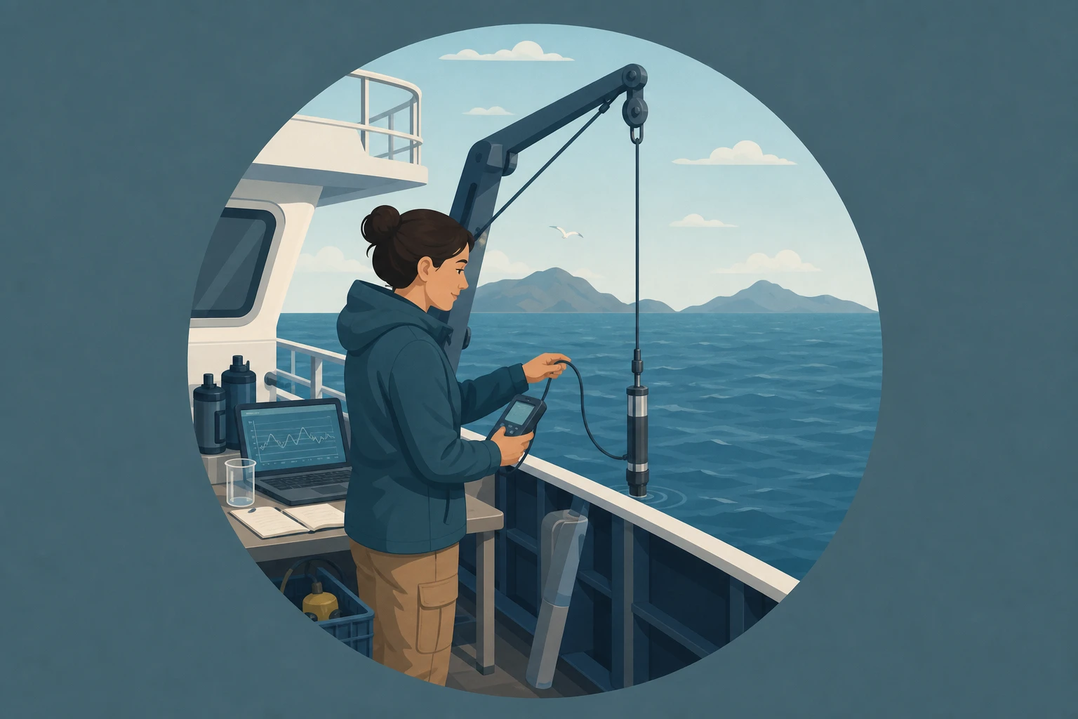 Illustration pour un CV de Océanographe