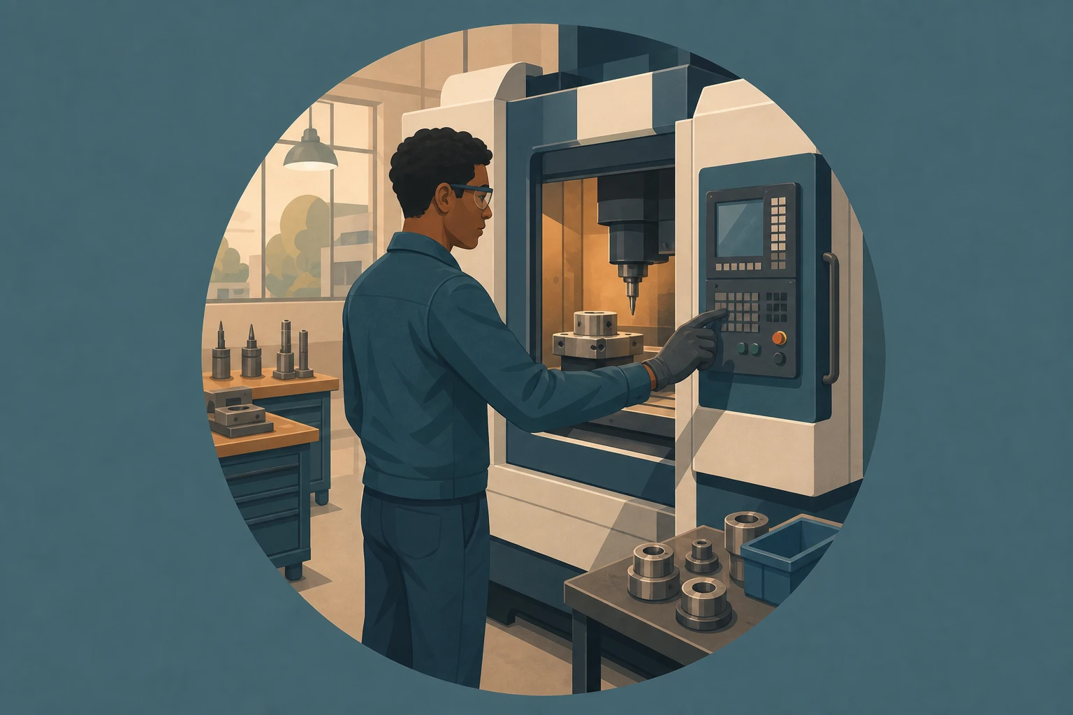 Illustration pour un CV de Opérateur CN