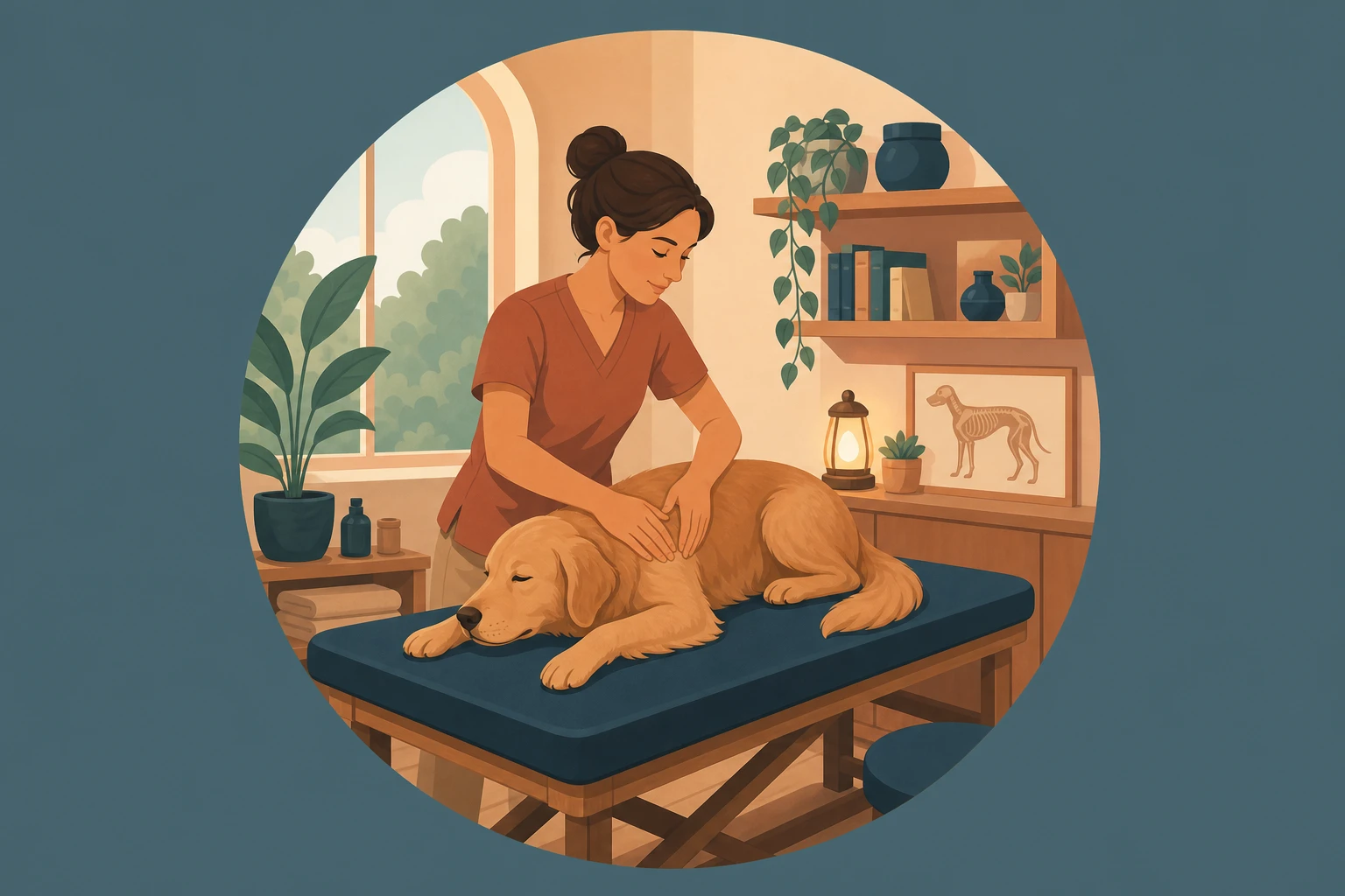 Illustration pour un CV de Ostéopathe animalier