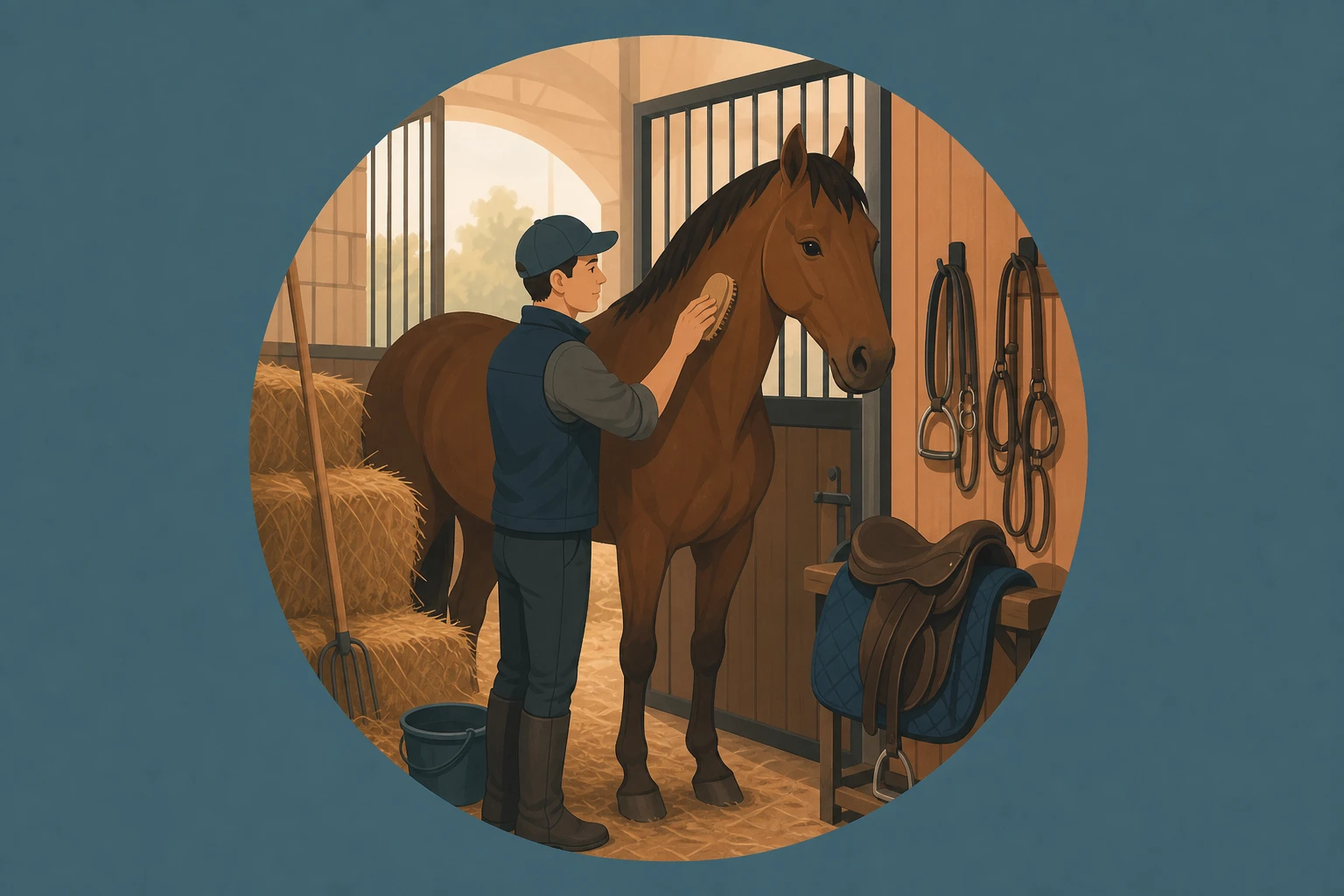 Illustration pour un CV de Palefrenier