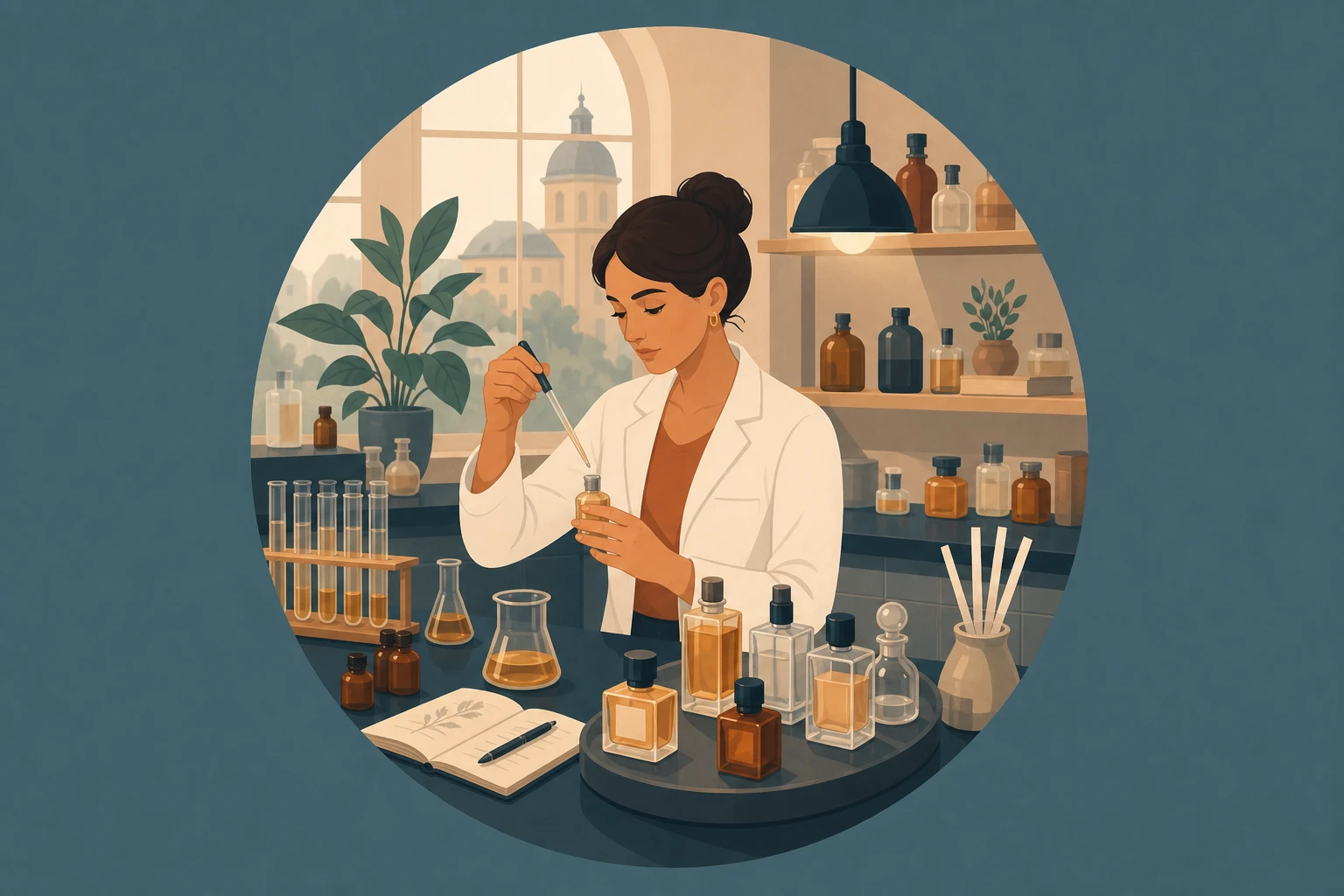 Illustration pour un CV de Parfumeur