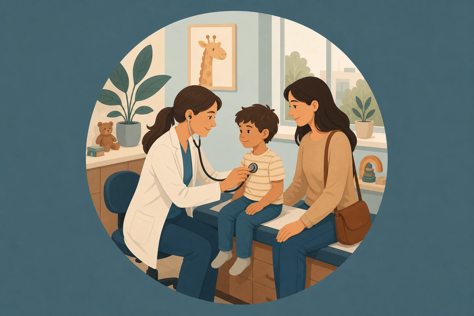 Illustration pour un CV de Pédiatre