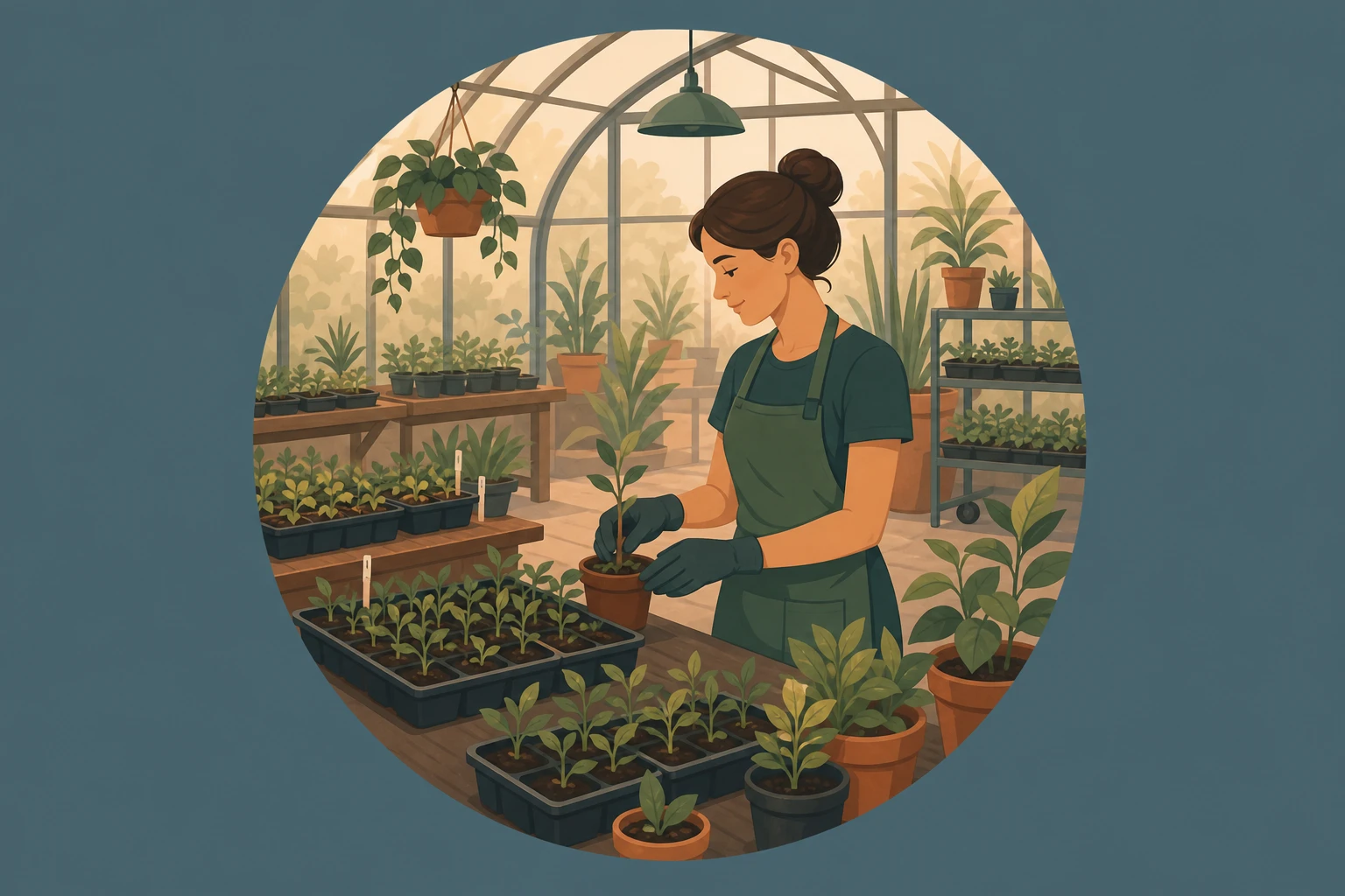 Illustration pour un CV de Pépiniériste