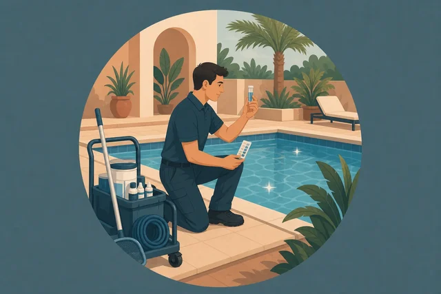Illustration pour un CV de Pisciniste