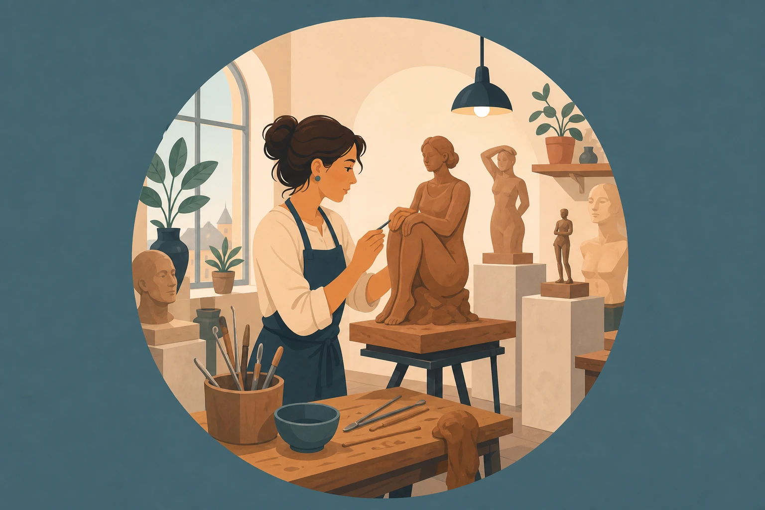 Illustration pour un CV de Plasticien
