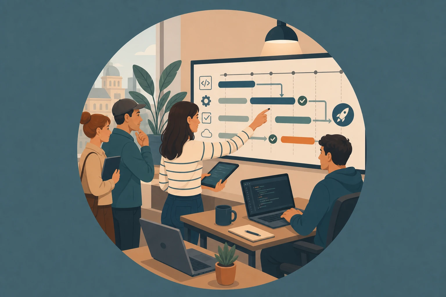 Illustration pour un CV de Release manager