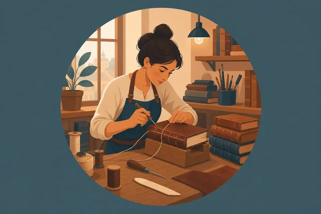 Illustration pour un CV de Relieur
