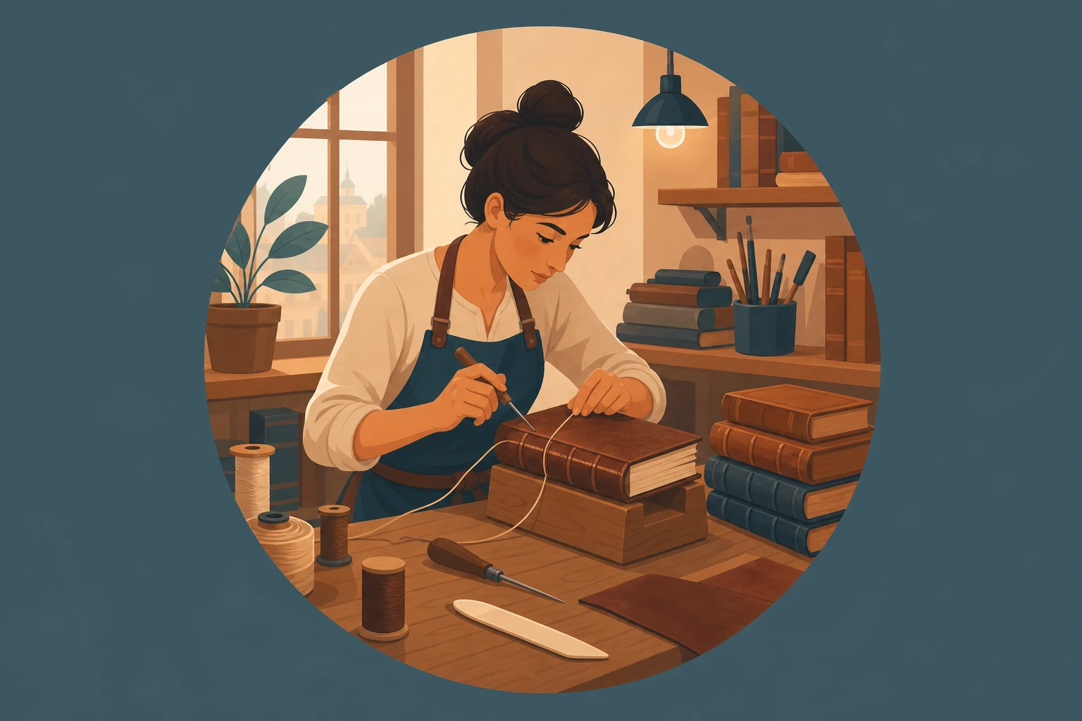 Illustration pour un CV de Relieur