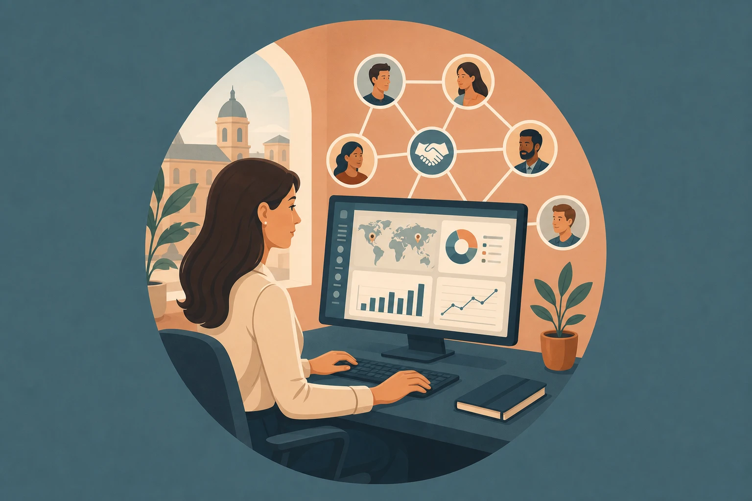 Illustration pour un CV de Responsable affiliation