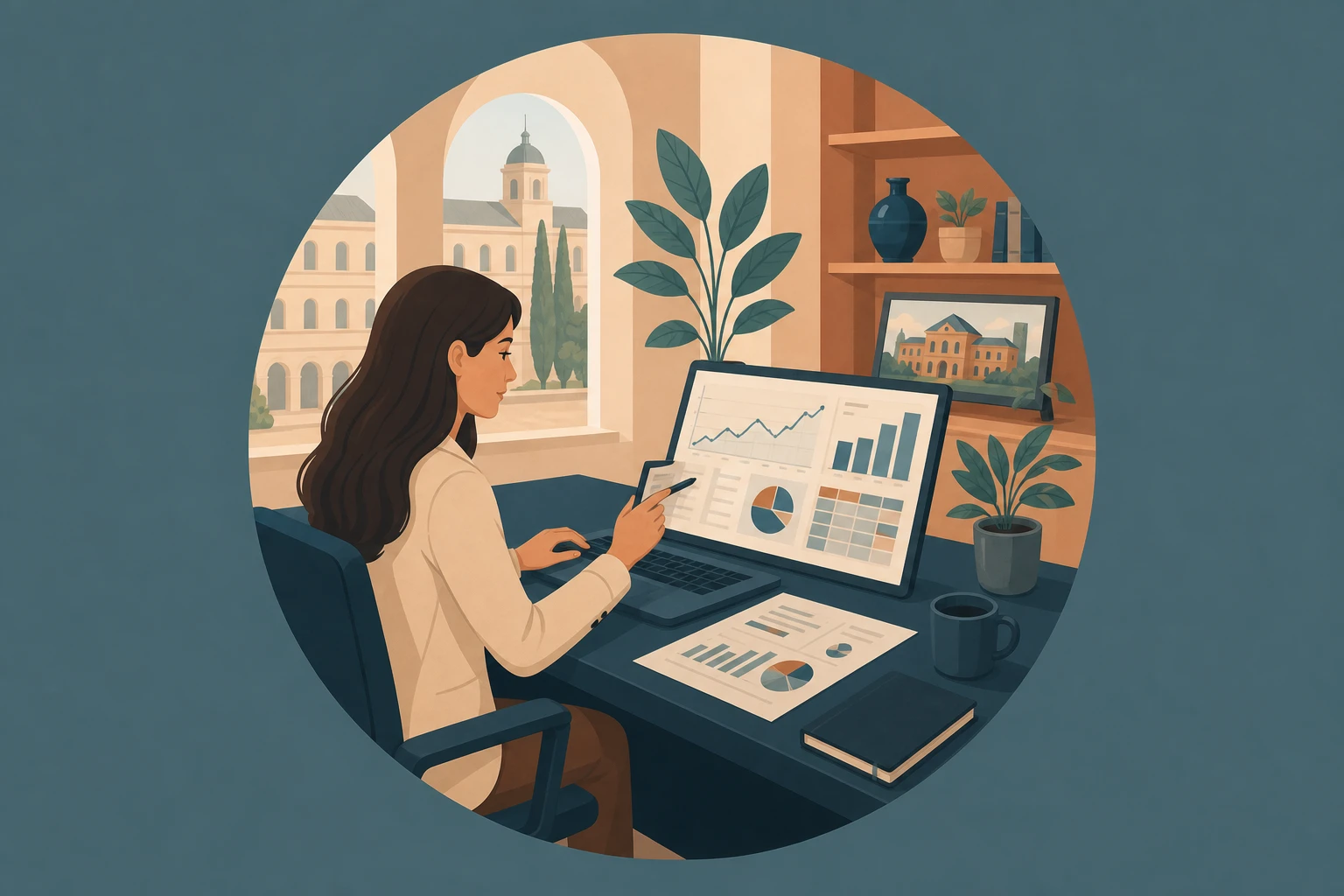 Illustration pour un CV de Revenue manager