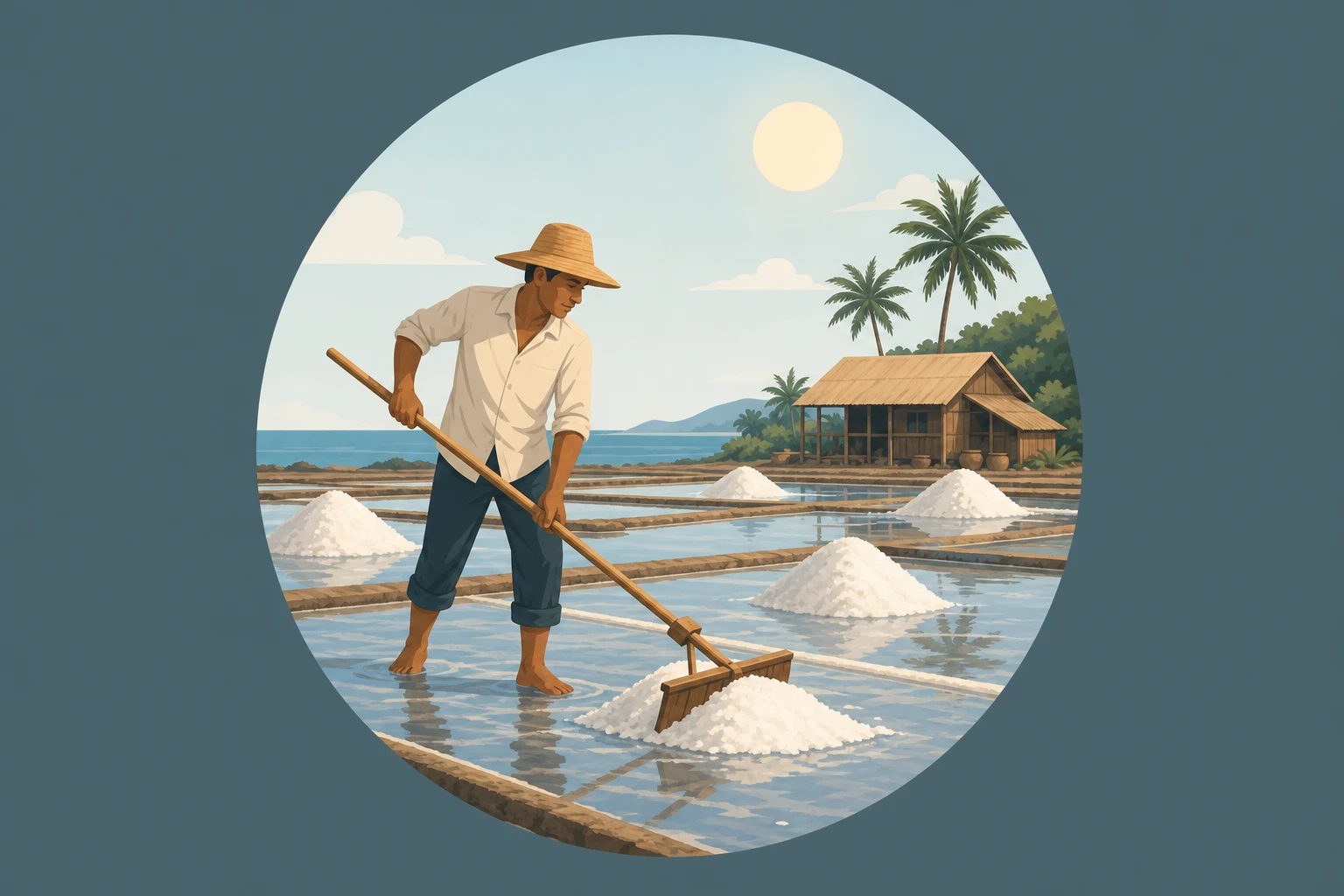 Illustration pour un CV de Saliculteur
