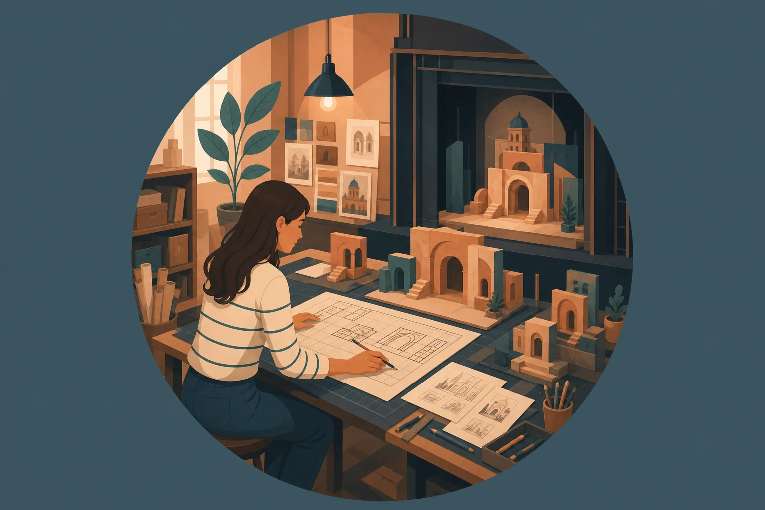 Illustration pour un CV de Scénographe