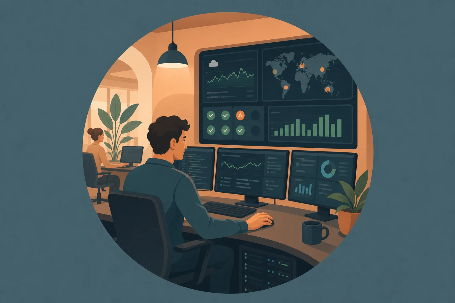 Illustration pour un CV de Site reliability engineer
