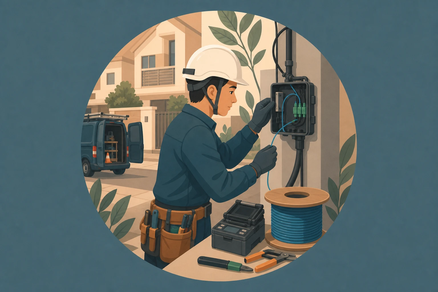 Illustration pour un CV de Technicien FTTH