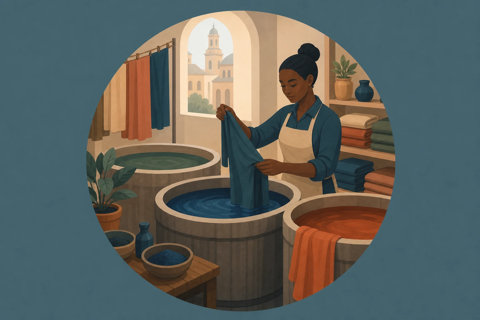 Illustration pour un CV de Teinturier